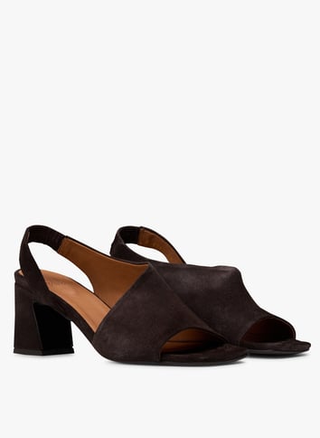 Flat leather mules BILLI BI Brown